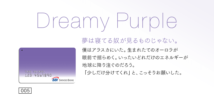 夢は寝てる奴が見るものじゃない。僕はアラスカにいた。生まれたてのオーロラが眼前で揺らめく。いったいどれだけのエネルギーが地球に降り注ぐのだろう。「少しだけ分けてくれ」と、こっそりお願いした。
