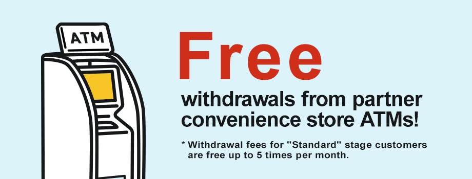 widthrawals from partner convenience store ATMs! Free