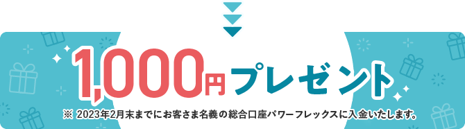 1000円プレゼント