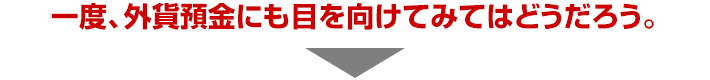 一度、外貨預金にも目を向けてみてはどうだろう。
