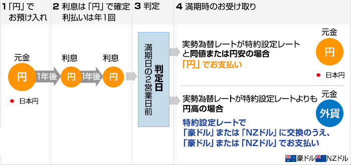 預け入れから満期までの流れ