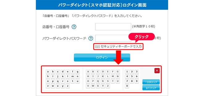 セキュリティキーボード