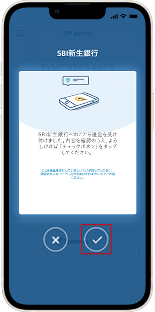 メールアドレスで送金時 送金方法 STEP9